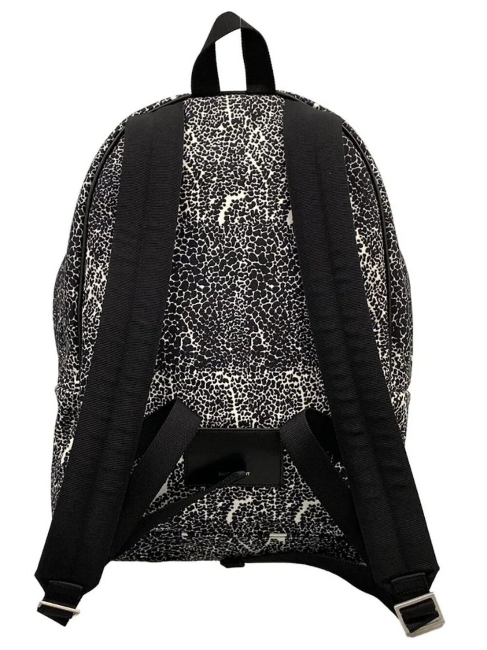 SAINT LAURENT PARIS Classic Hunter Backpack 326865 Black White Nylon Backpack - Picture 2 of 15